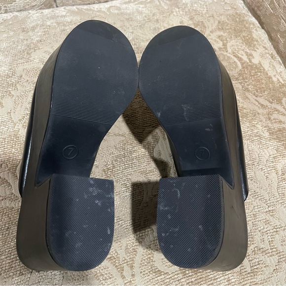 A New Day Womens Cheyenne Platform Clog Heels Black Size 7 NWT - Picture 8 of 9